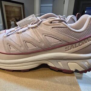 Salomon XT-6 Expanse LTR Leather Sneakers L47574400 Cloud Gray Lilac Mens 10 NEW